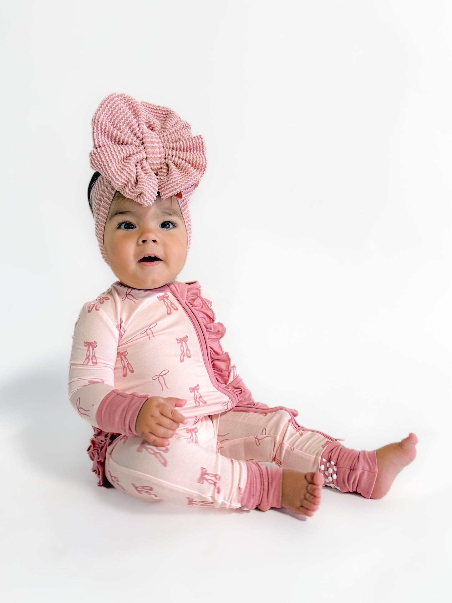 Ballet Blush Bamboo Convertible Zip Romper
