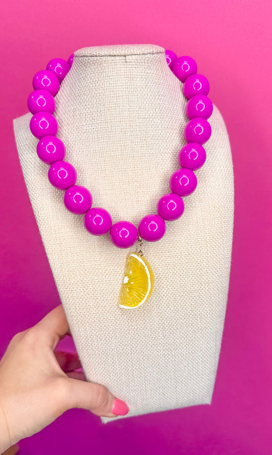 Summer Fruit Necklace - Strawberry