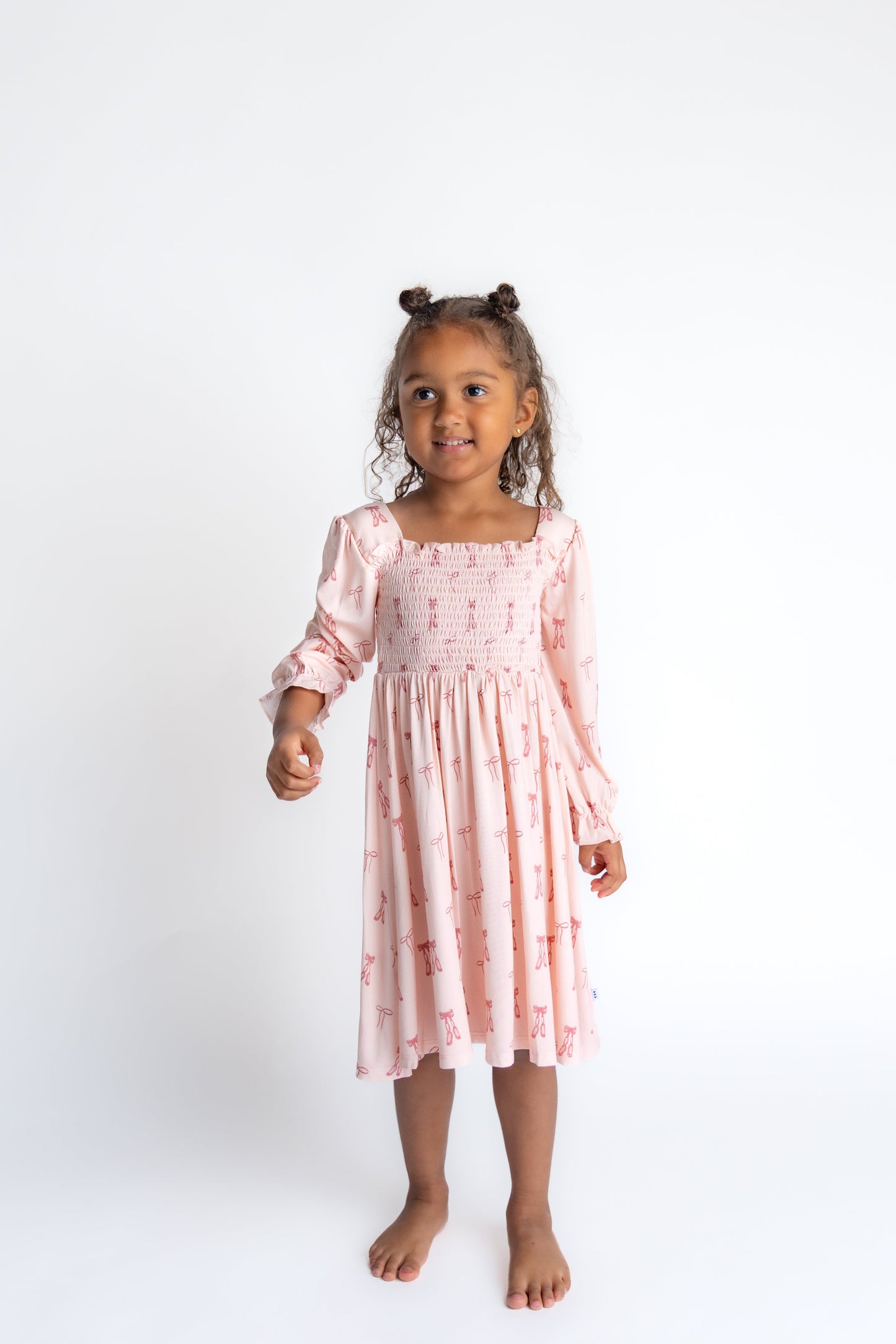Ballet Blush Smocked Twirl Dress