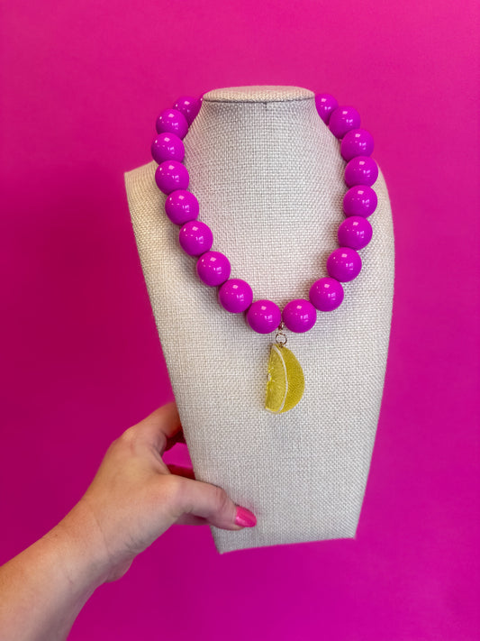Summer Fruit Necklace - Lemon