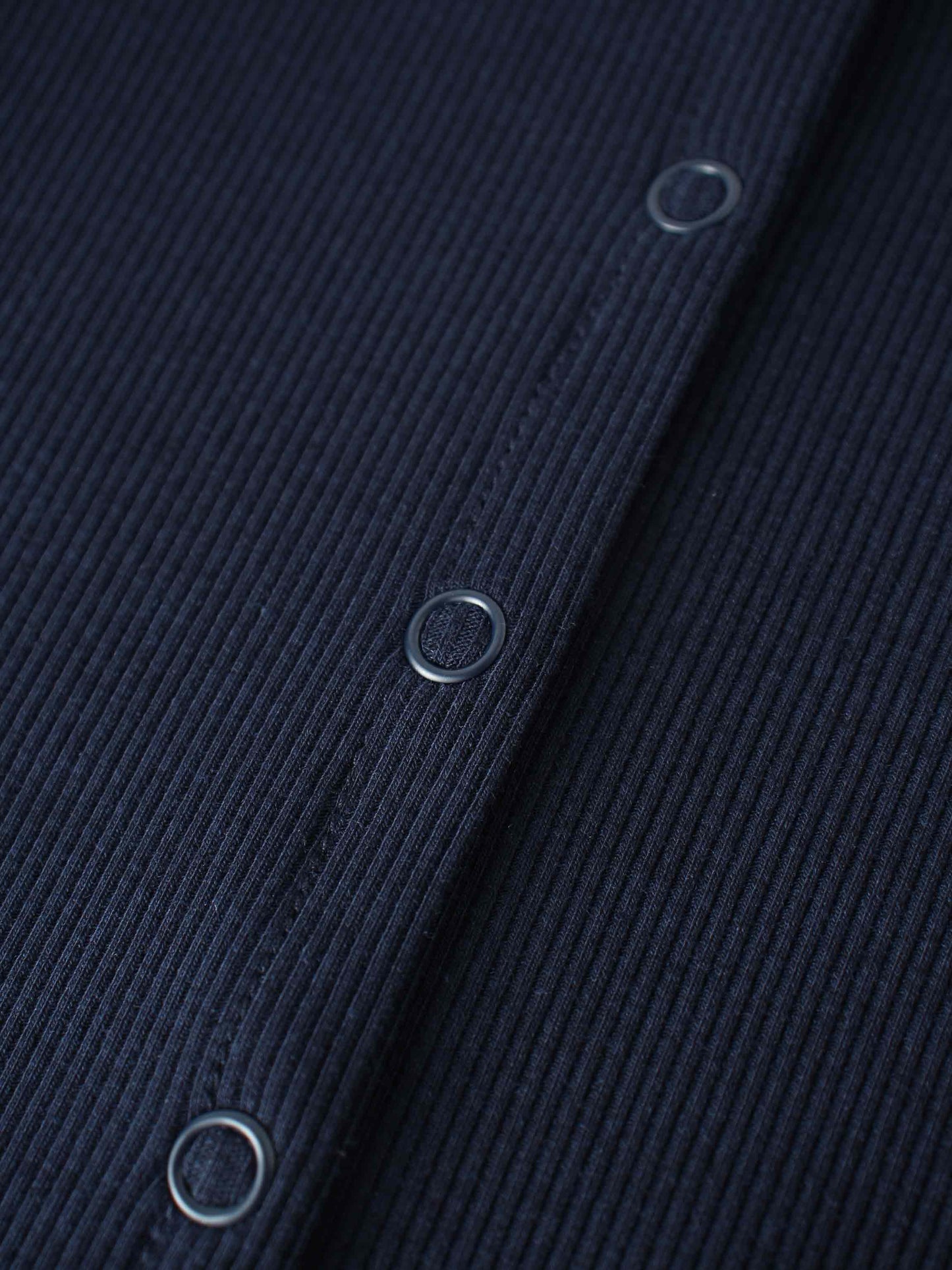 Thin Ribbed Cardigan - Navy
