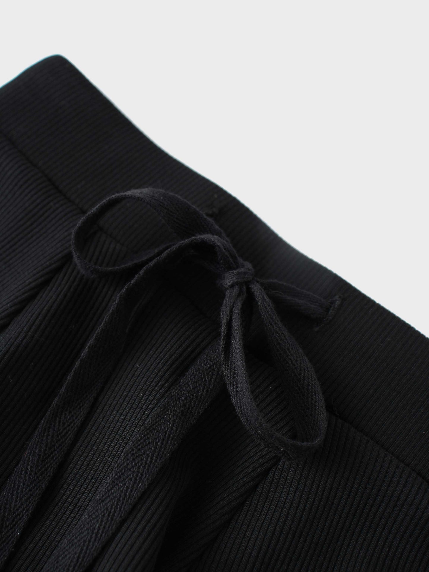 6 Panel Skirt - Black Ribbed