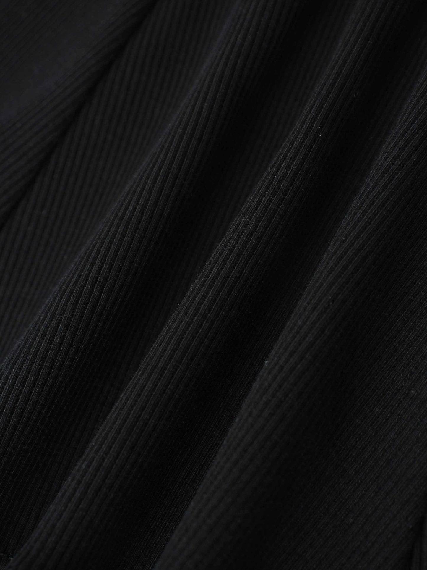 6 Panel Skirt - Black Ribbed