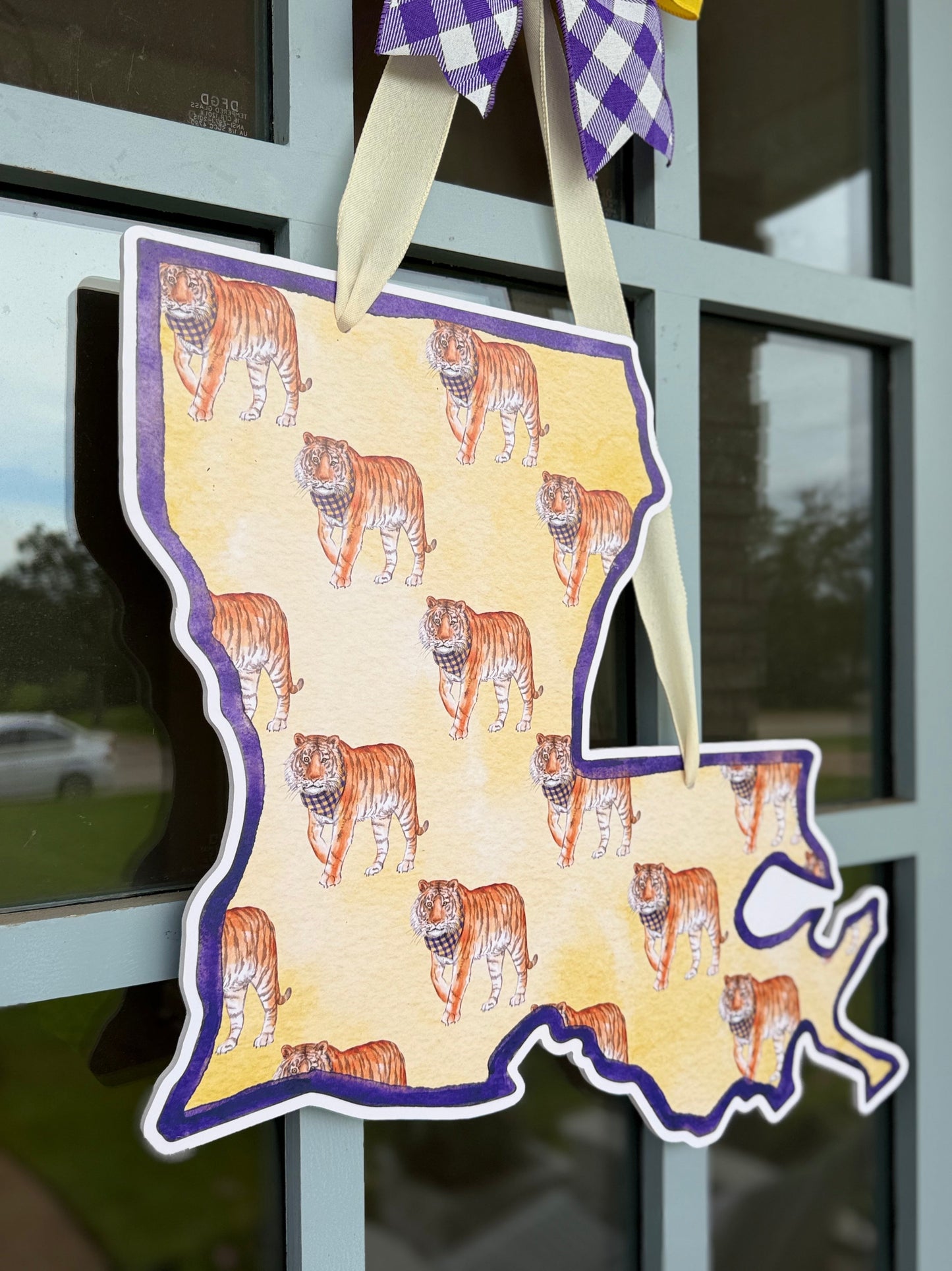 Tiger Patterned Door Hanger