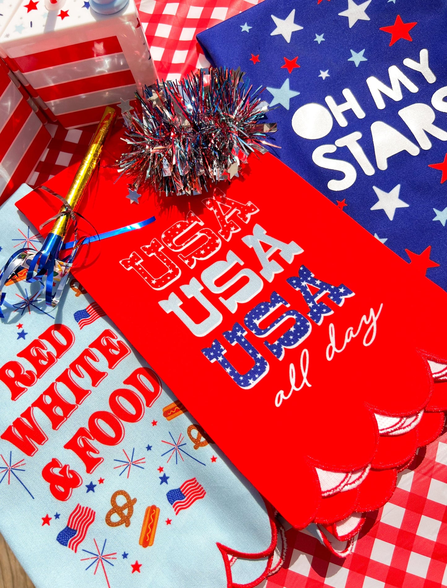 USA All Day Patriotic Cotton Tea Towel