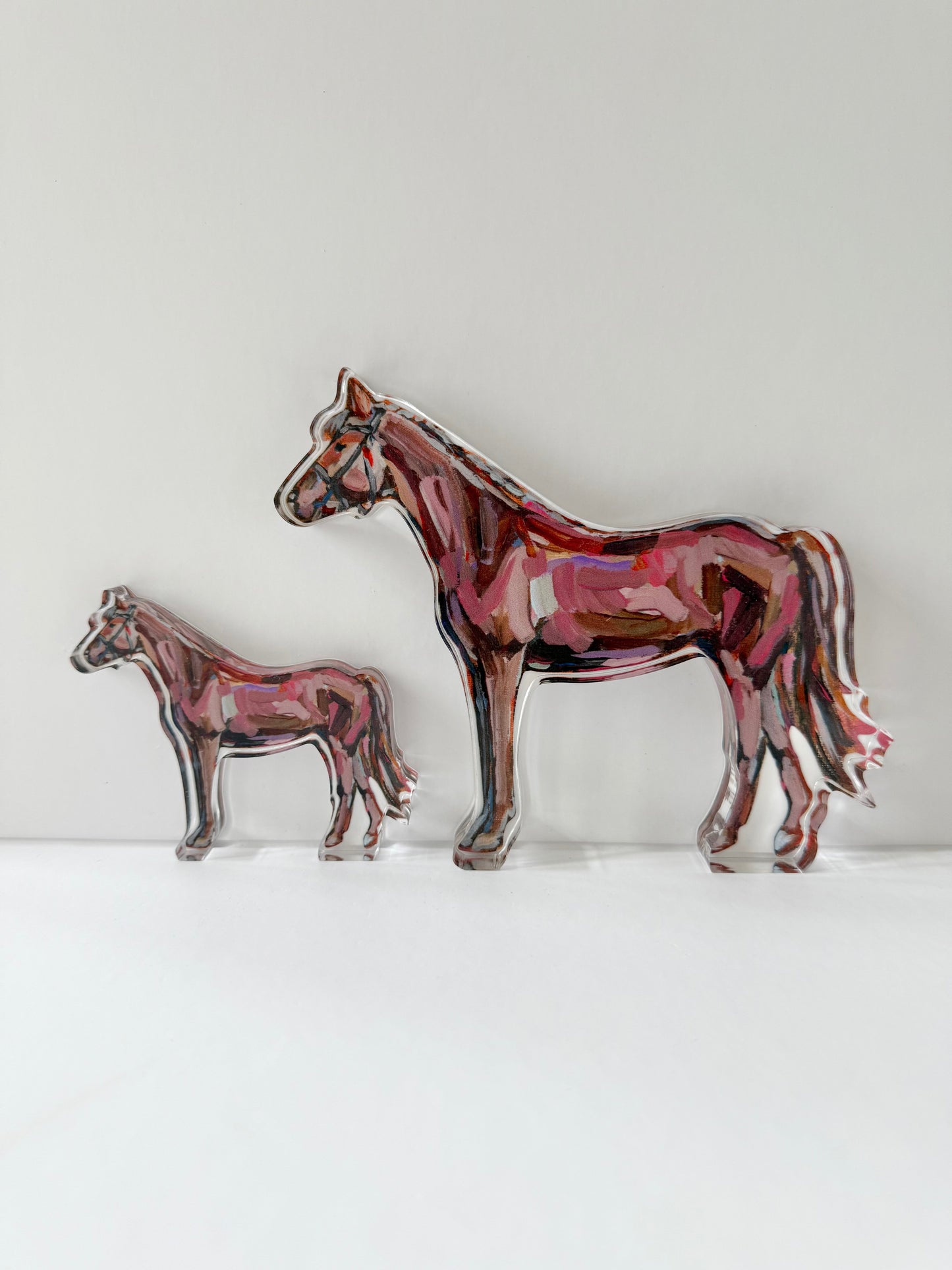 Rose in the Dust Horse Acrylic Tabletop Art