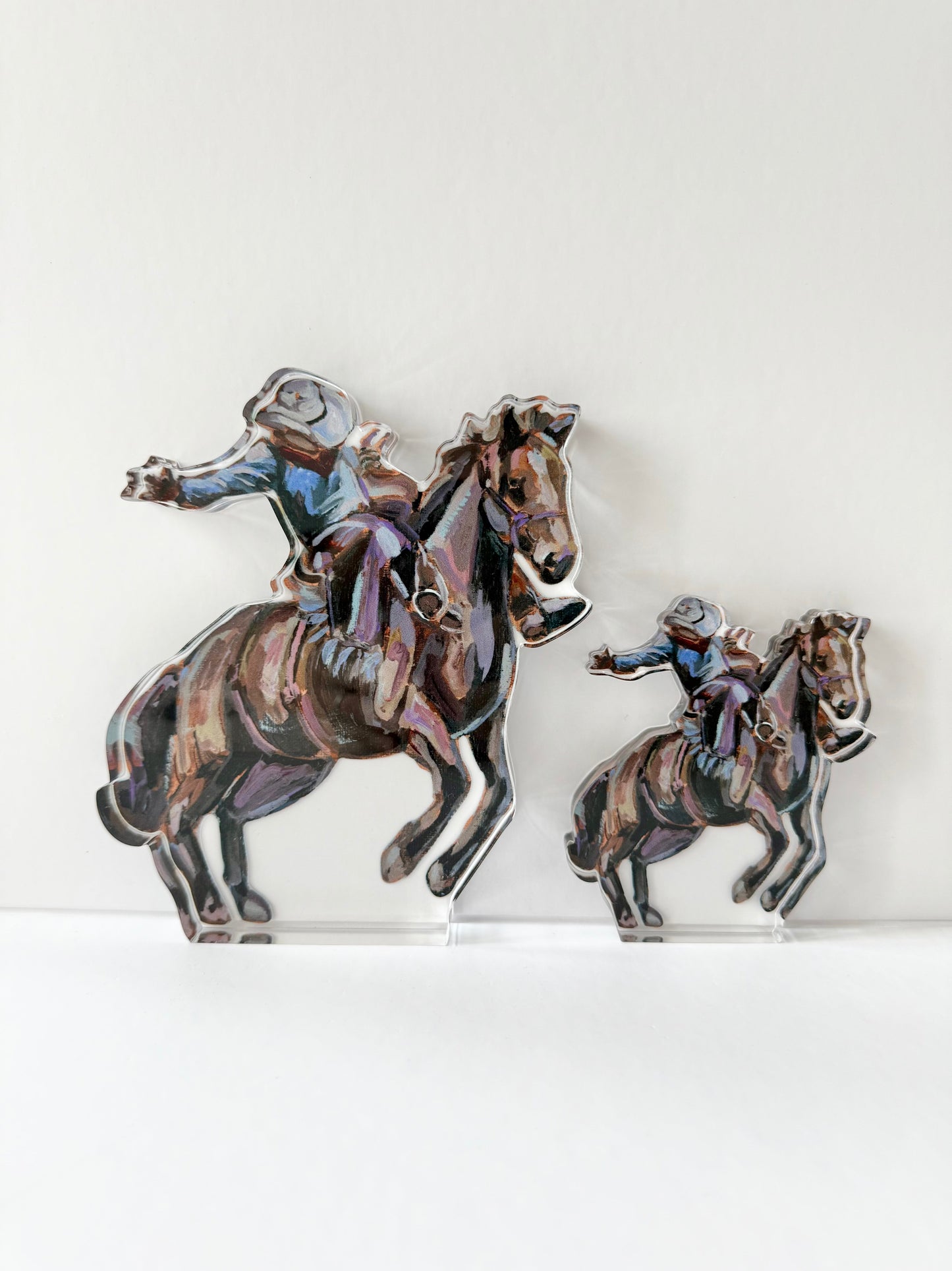 Rodeo Cowboy Acrylic Tabletop Art