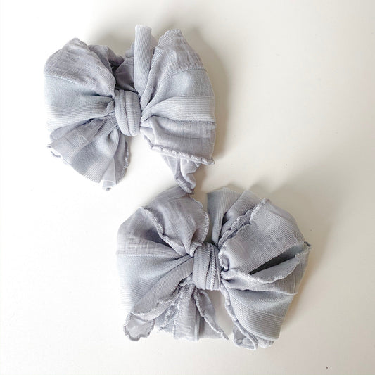 Sterling Grey Ruffle Clip