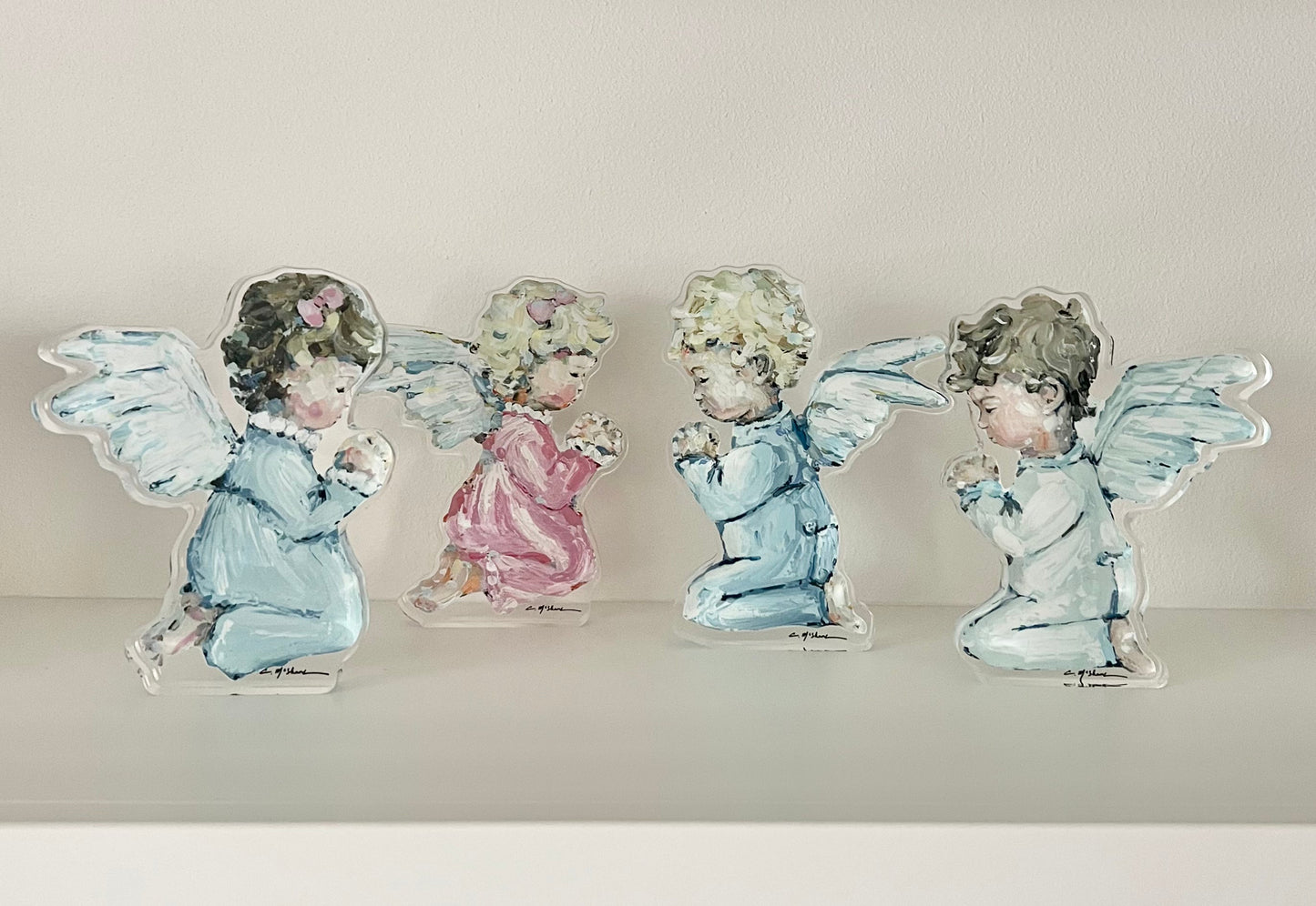 Tiny Wings I Angel Acrylic Tabletop Art