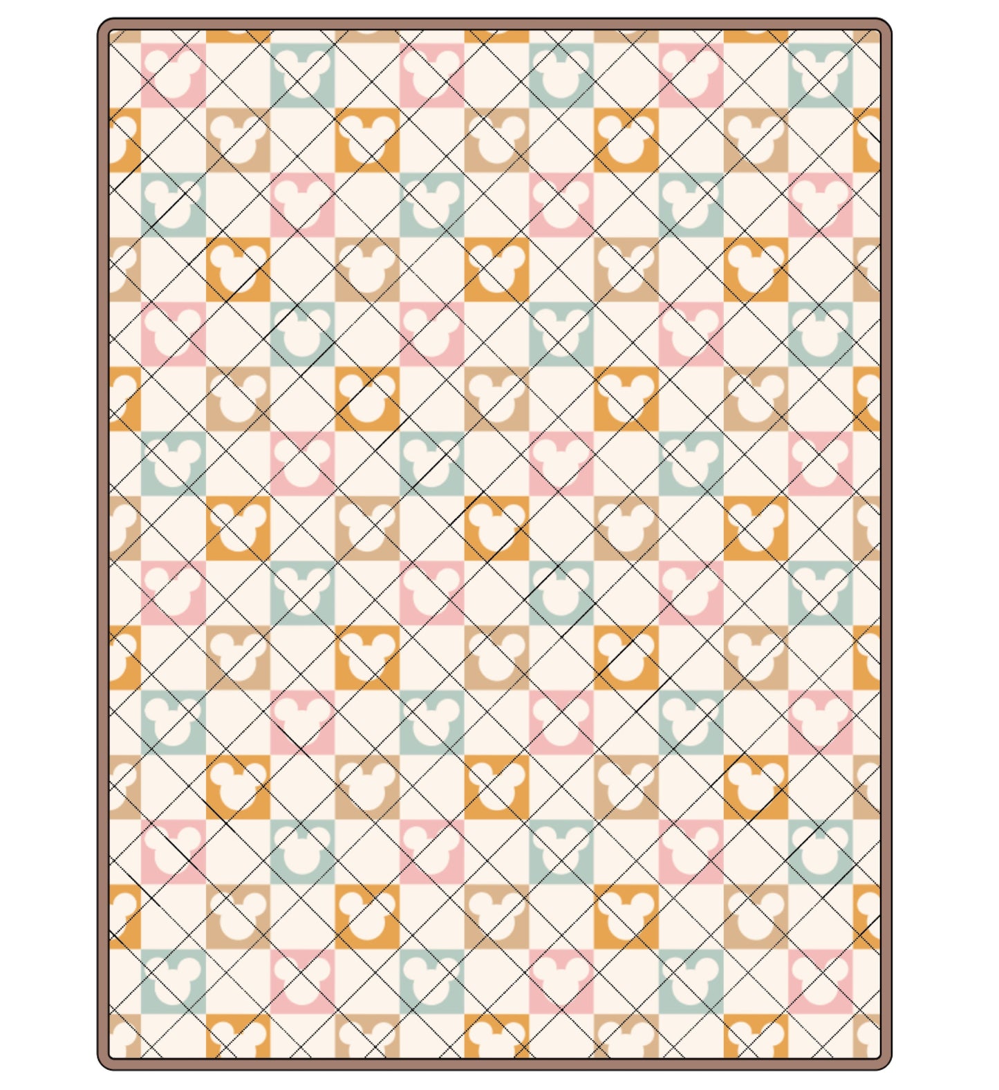 Checkered Magic Quilted Water Resistant Beach Mat