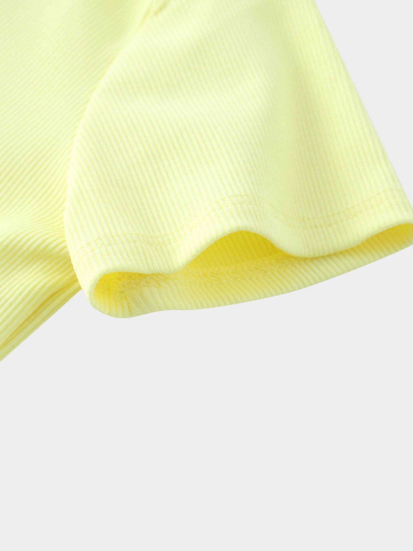 Yellow Ribbed T-Shirt