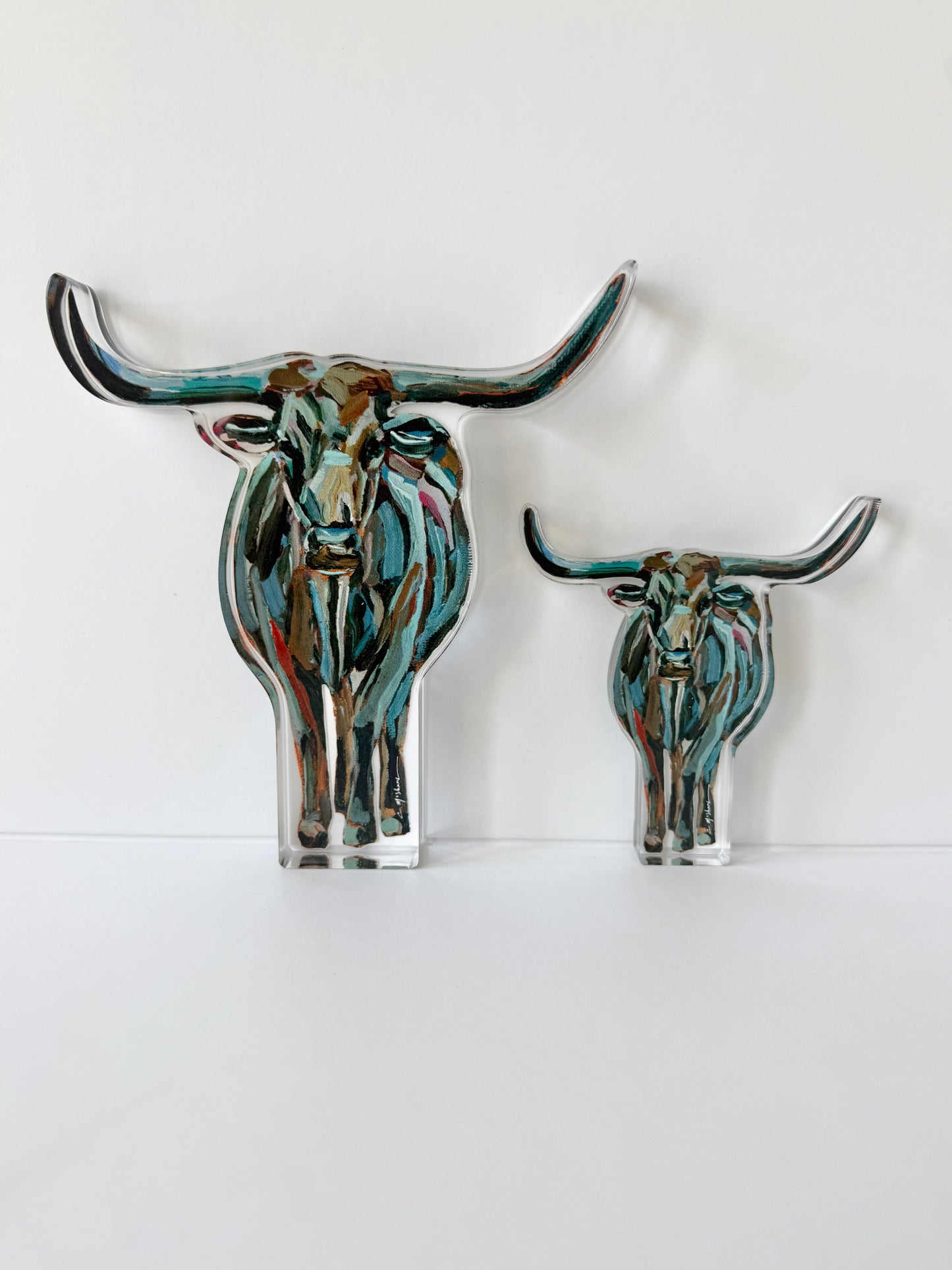 True Grit Longhorn Acrylic Tabletop Art