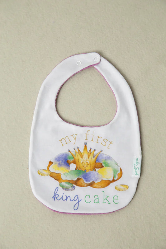 My first king cake Organic Cotton Bib (Pre-Order Arriving Spring 2026)