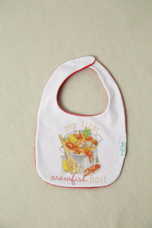 My first crawfish boil Organic Cotton Bib (Pre-Order Arriving Spring 2026)