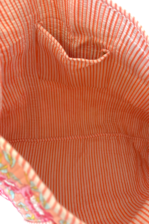 SC - Golden Hour Pink Floral Tote Bag