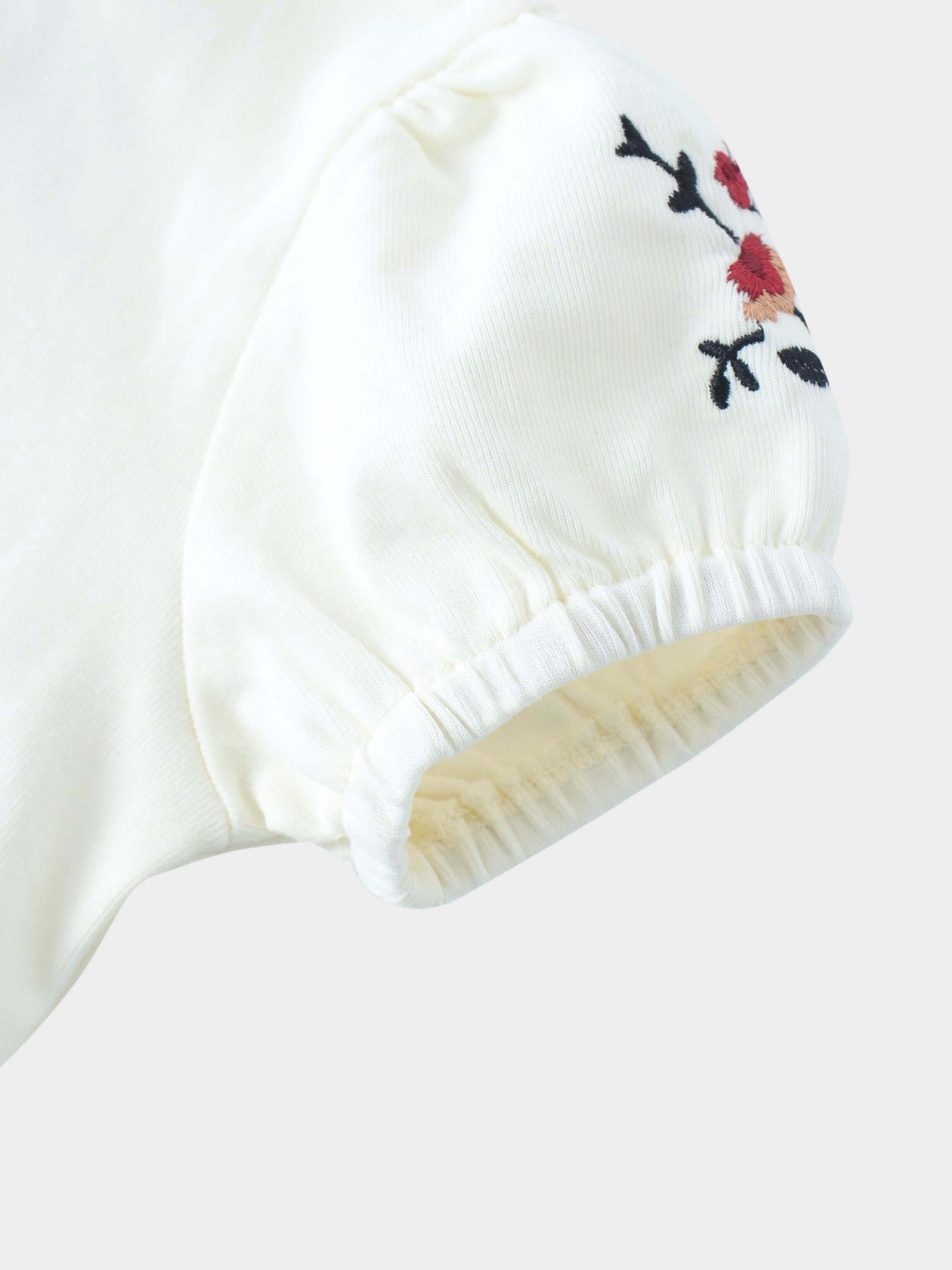 Floral Bubble Skirt with Short Sleeve T-shirt