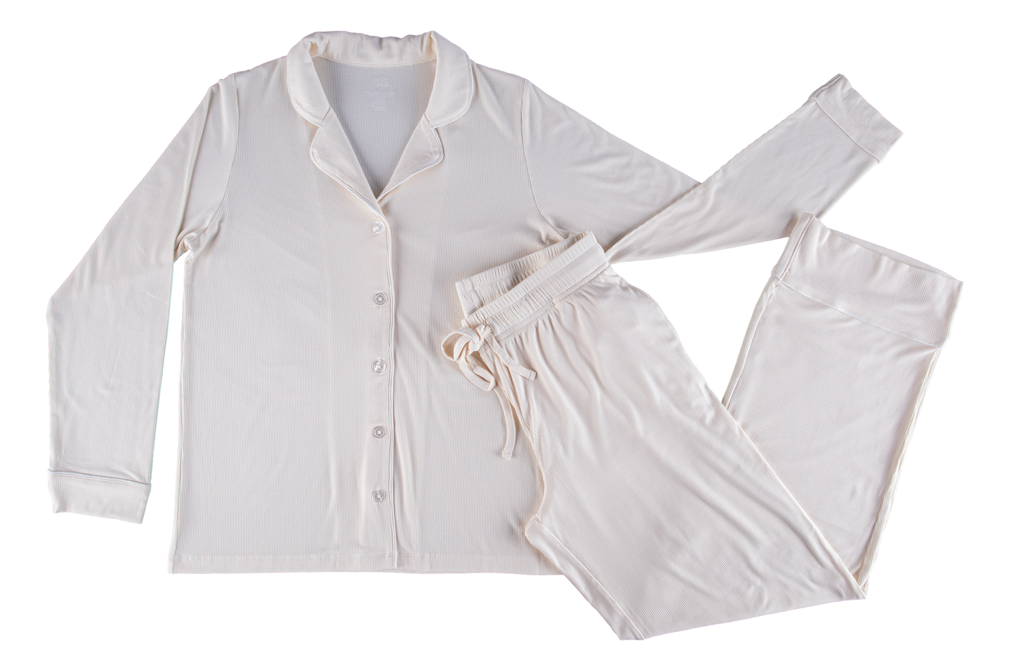 Ivory Ribbed Women's Lounge Set