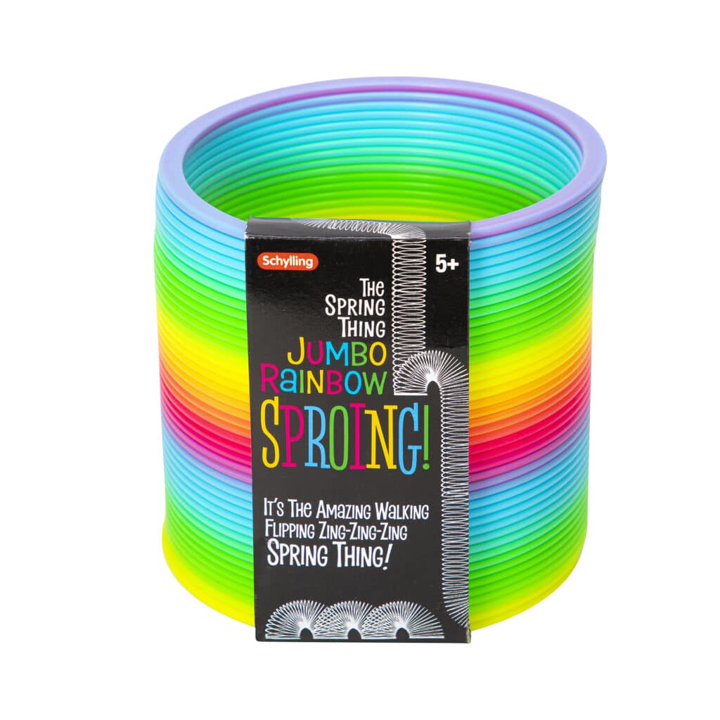 Schylling The Spring Thing Jumbo Rainbow Spring – Giant Classic Walking Spring Toy