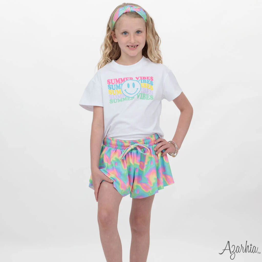Neon Wave Butterfly Flowy	Short