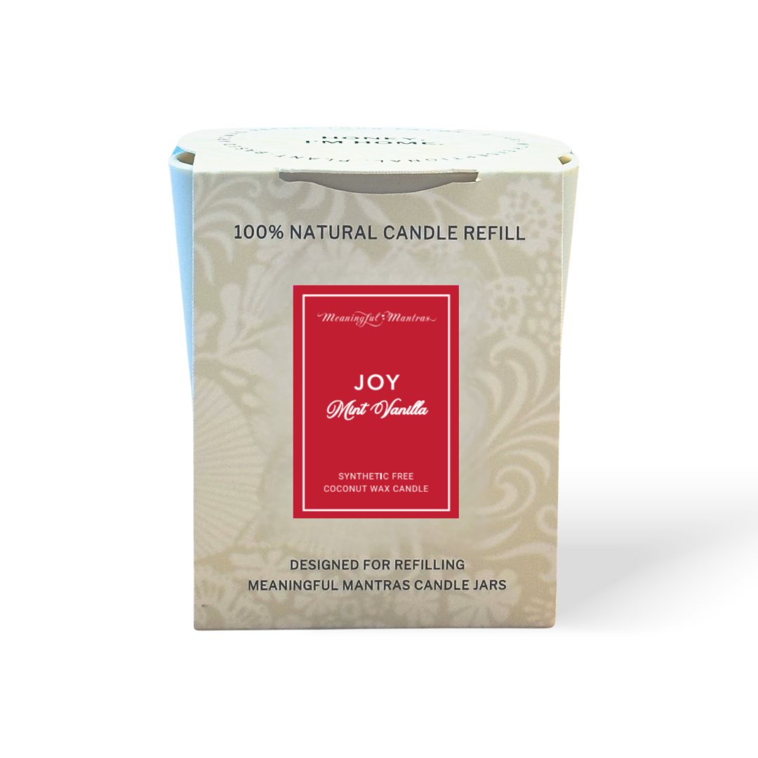 Joy Mint Vanilla Natural Candle 8oz Kaia Collection Refill
