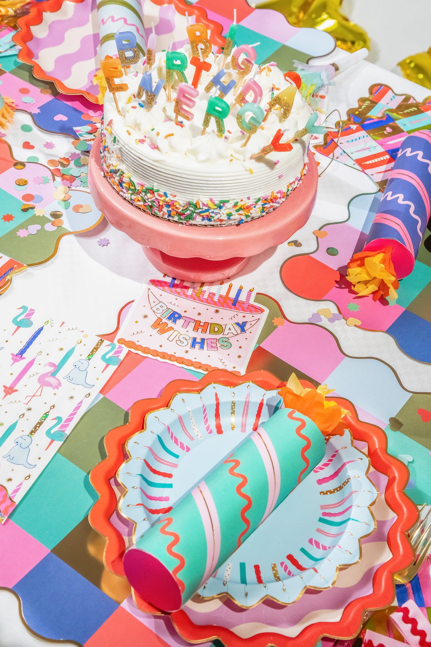 Birthday Candle Confetti Party Crackers (6 count)