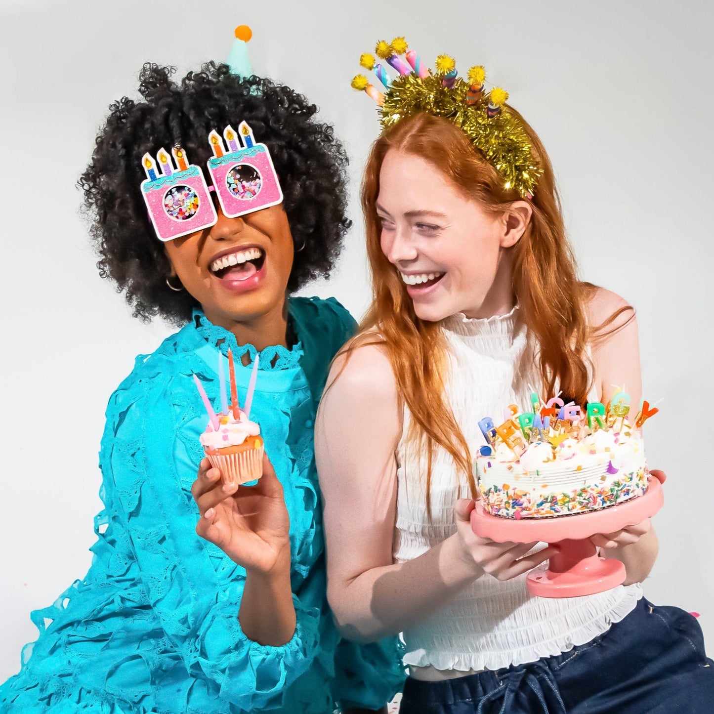 Confetti Birthday Cake Novelty Glasses