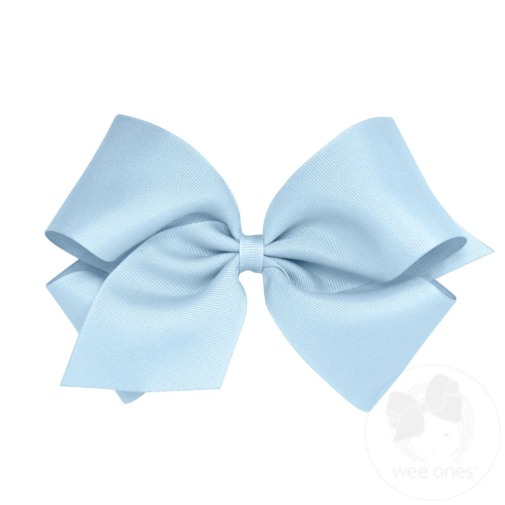 Classic Grosgrain Hair Bow (Plain Wrap) – Millennium Blue