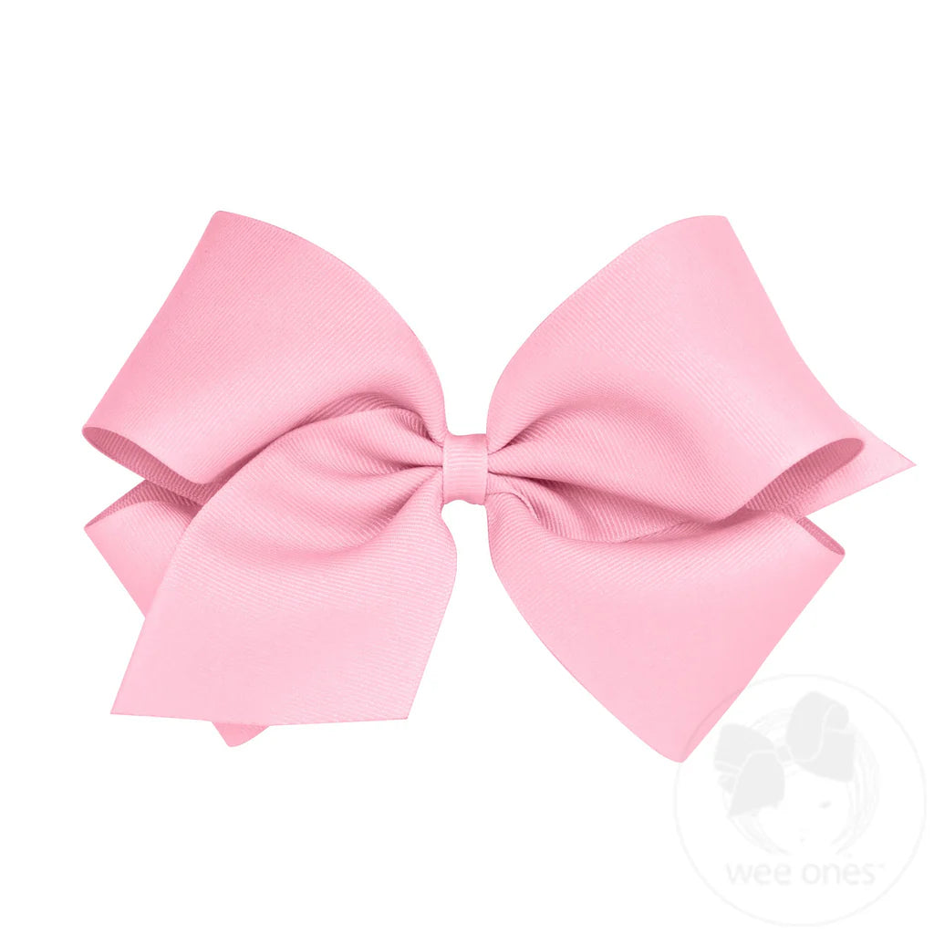 Classic Grosgrain Hair Bow (Plain Wrap) – Pearl