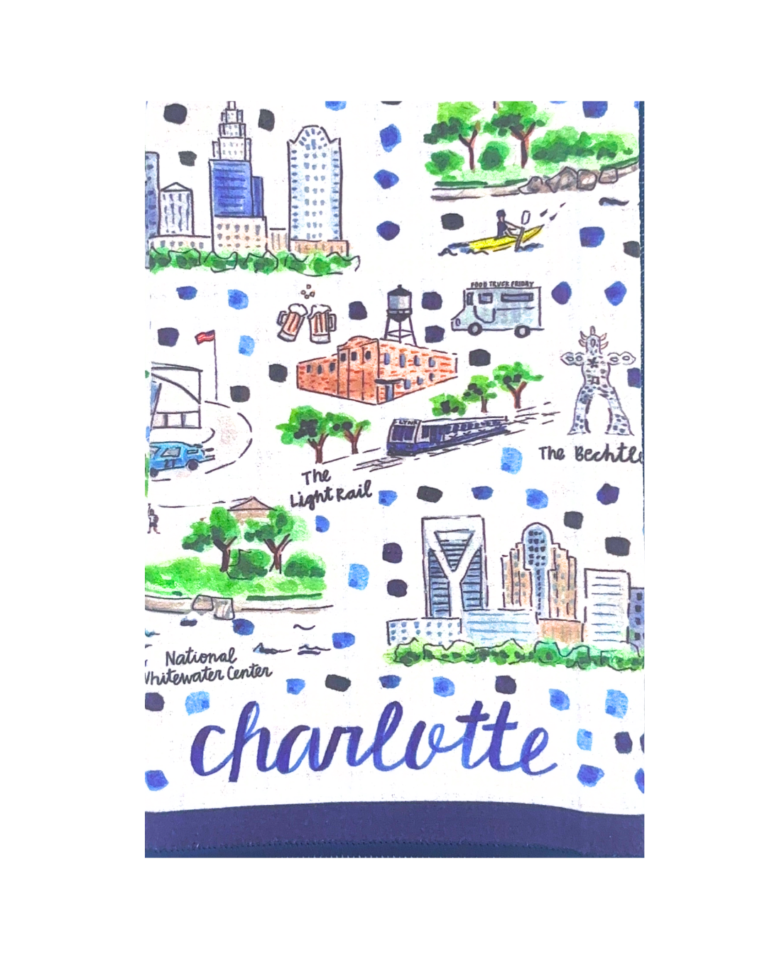 Charlotte, NC Double-Sided Tea Towel