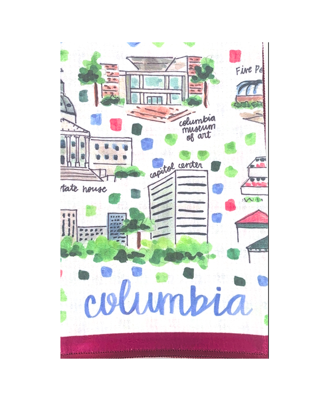 Columbia, SC Double-Sided Tea Towel