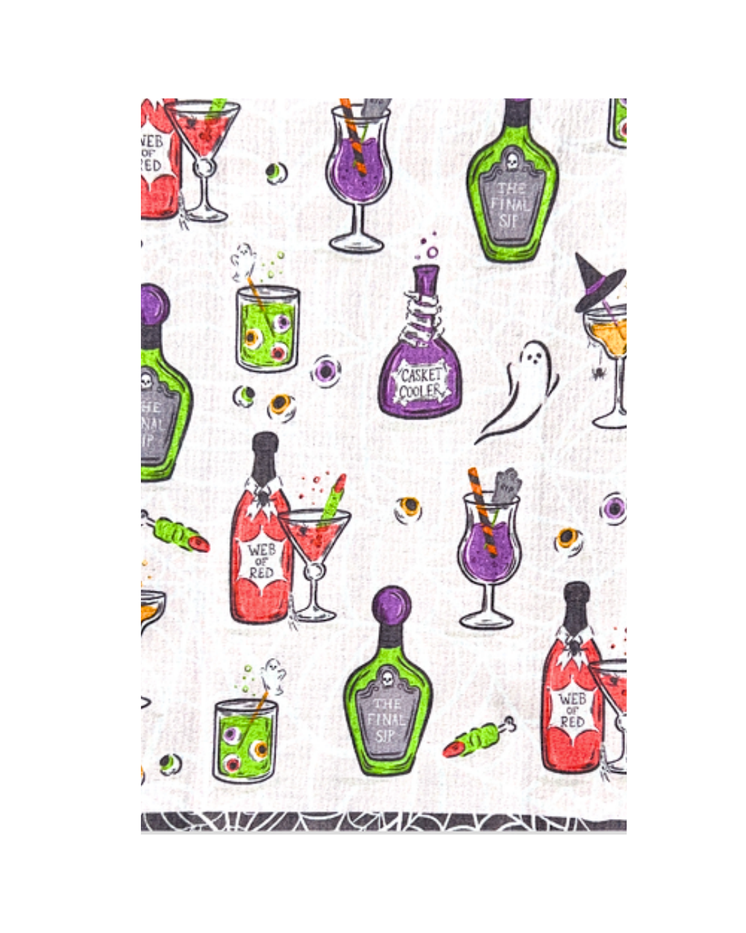 Spooky Cocktail Double-Sided Tea Towel