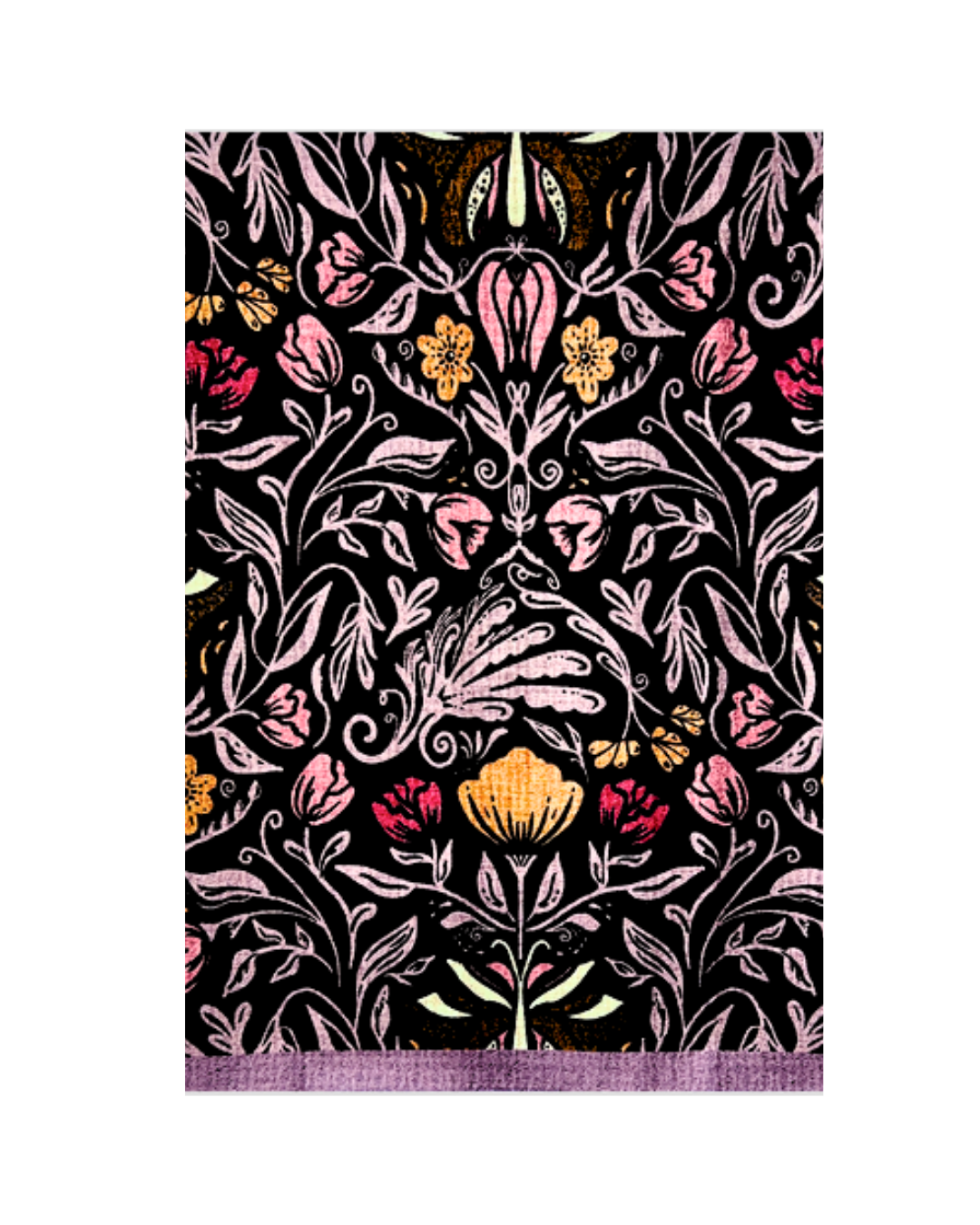 Midnight Garden Double-Sided Tea Towel