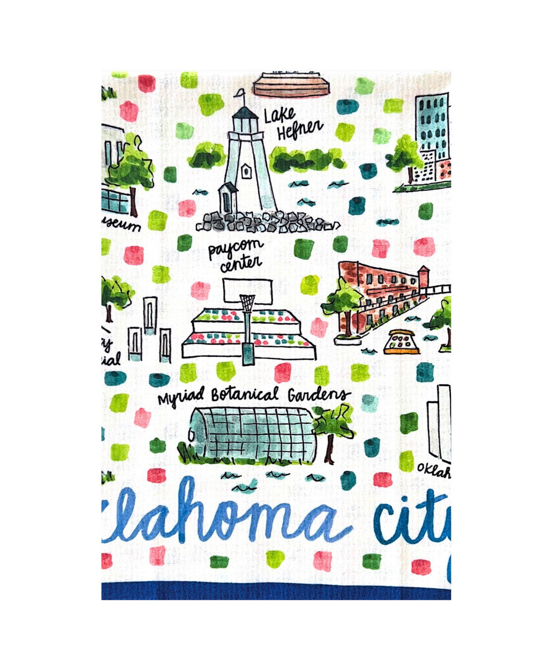Oklahoma City Double-Sided Tea Towel
