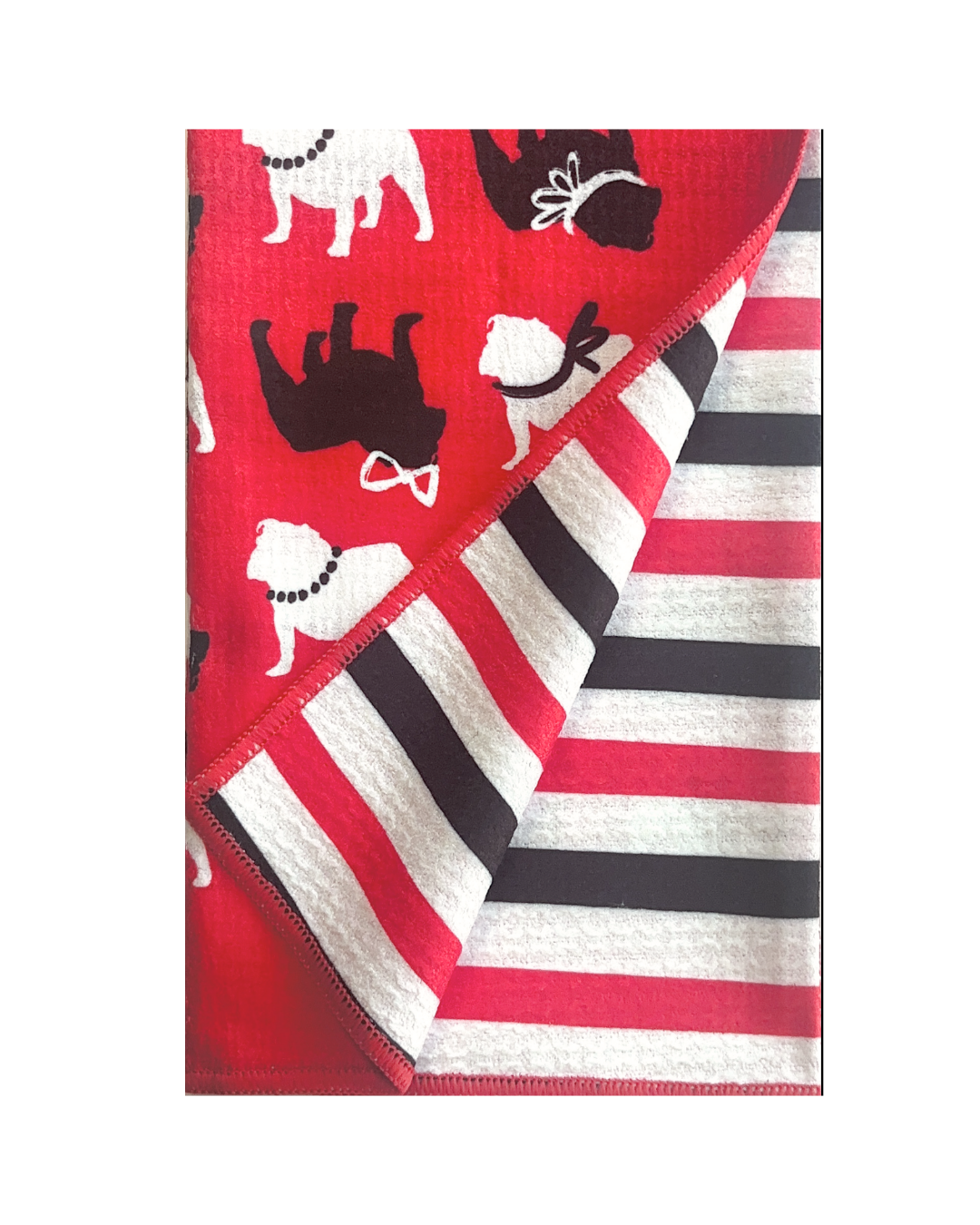 Spirit Bulldog Double-Sided Tea Towel