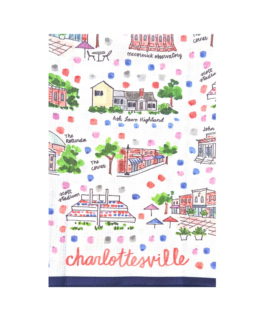 Charlottesville Double-Sided Tea Towel