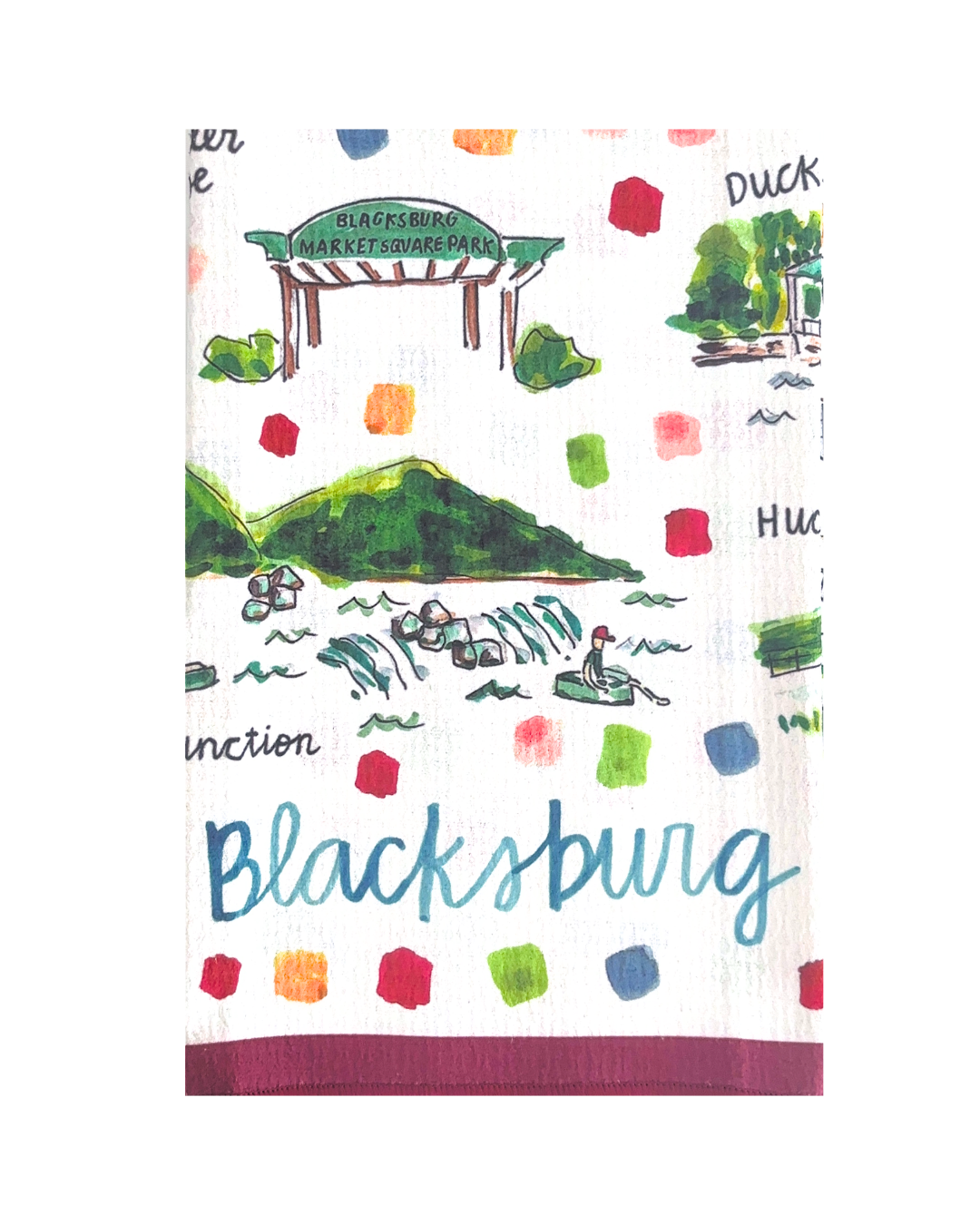 Blacksburg Double-Sided Tea Towel