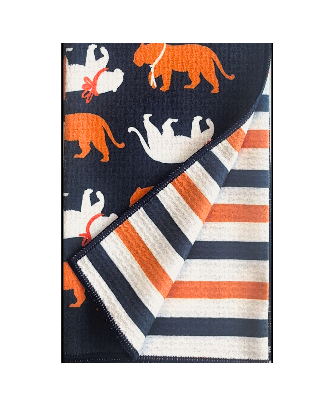 Spirit Tiger in Navy Double-Sided Tea Towel