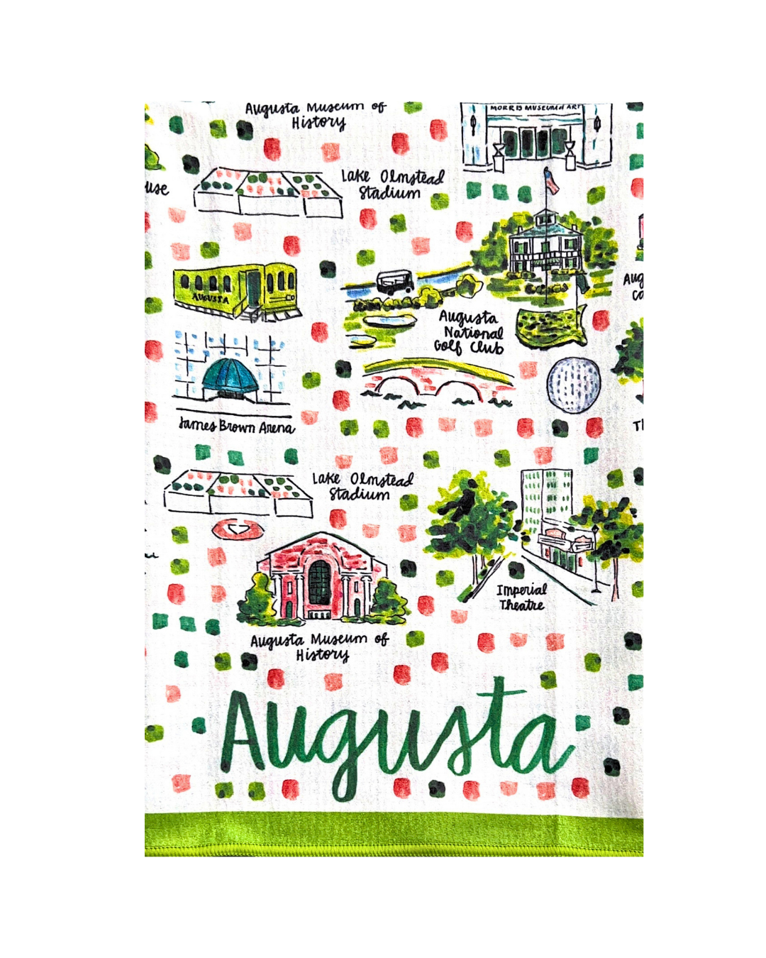 Augusta, GA Double-Sided Tea Towel