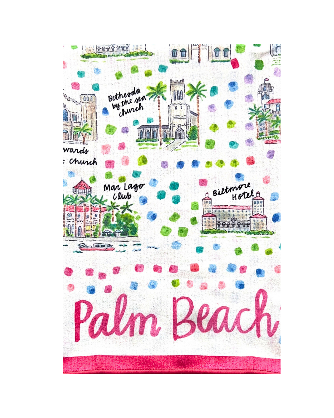 Palm Beach Double-Sided Tea Towel