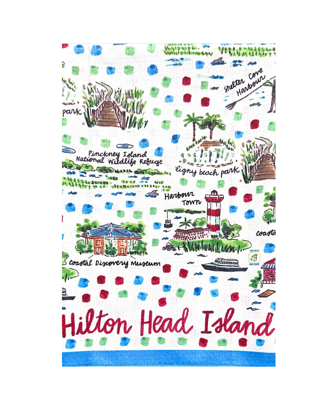 Hilton Head Island, SC Double-Sided Tea Towel