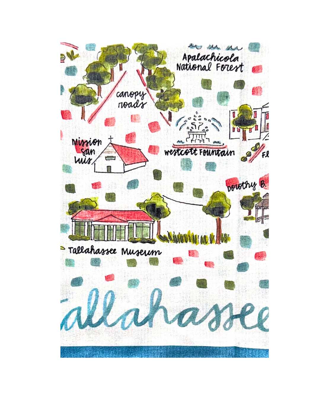 Tallahassee, FL Double-Sided Tea Towel