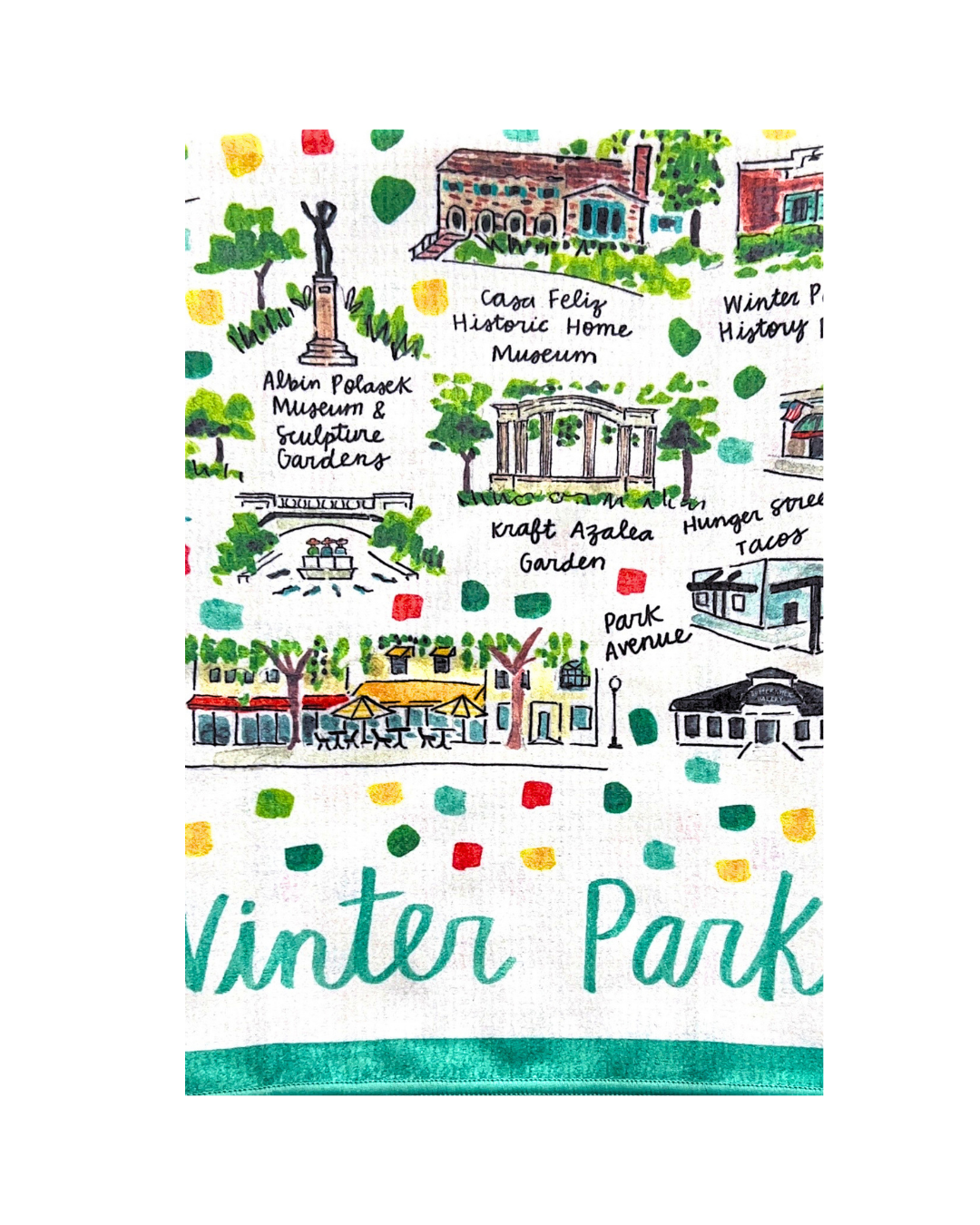 Winter Park, FL Double-Sided Tea Towel