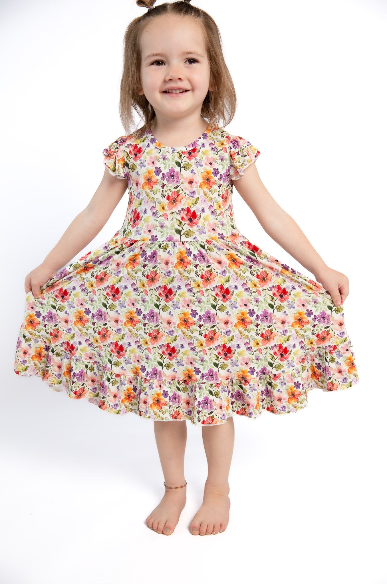 Watercolor Floral Twirl