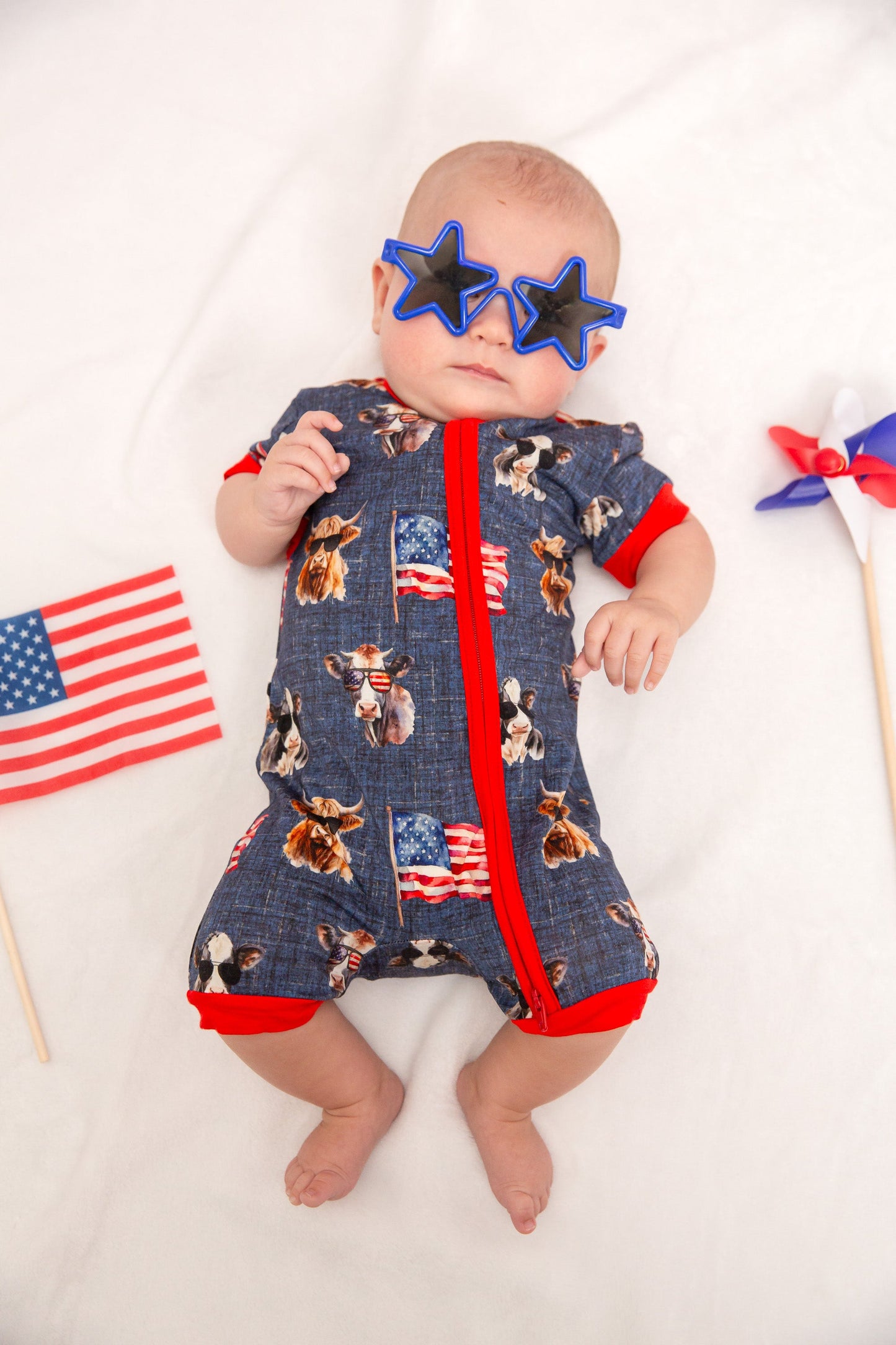 Red, White & Moo Shortie