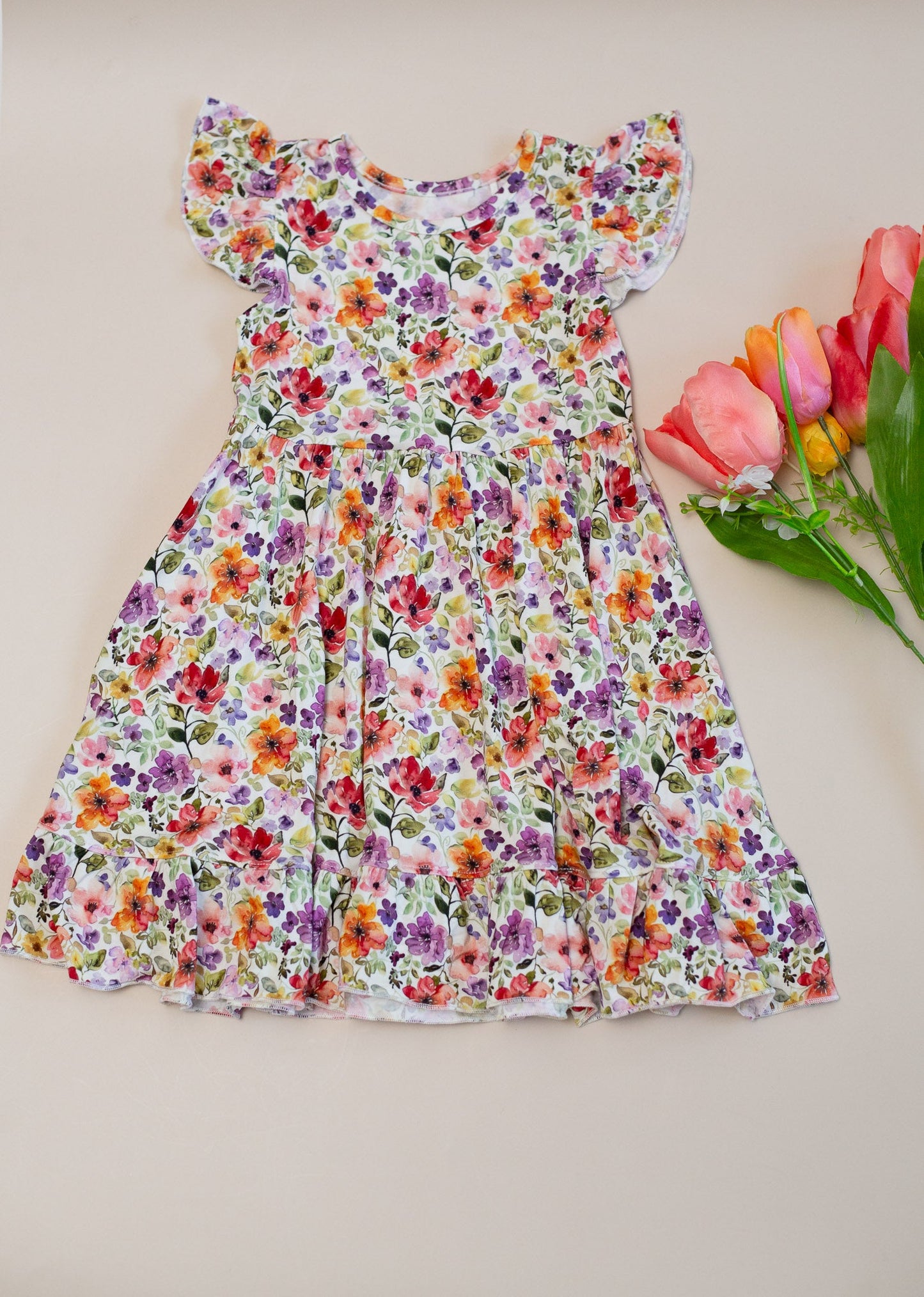 Watercolor Floral Twirl