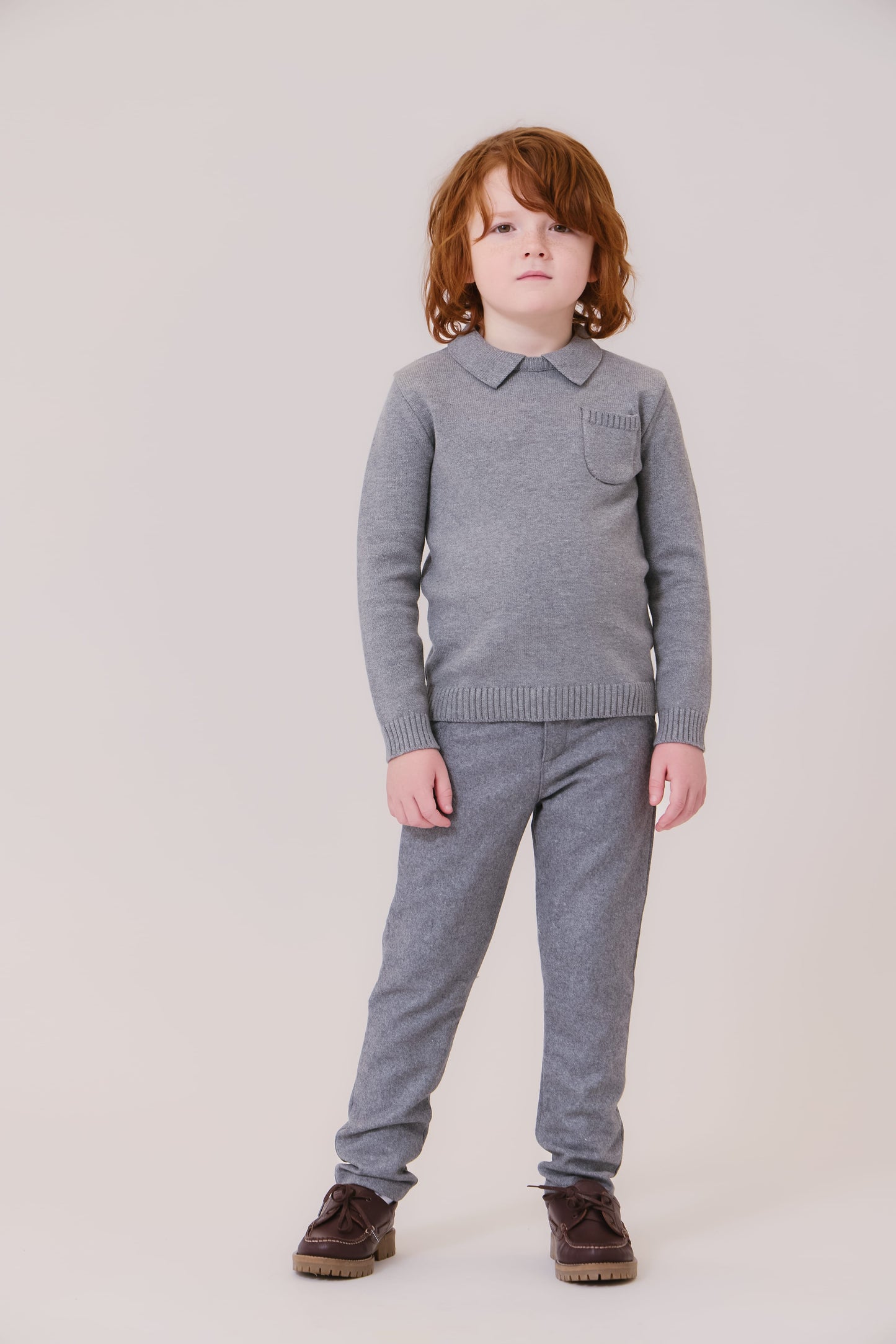 Franck Collar Sweater - Grey