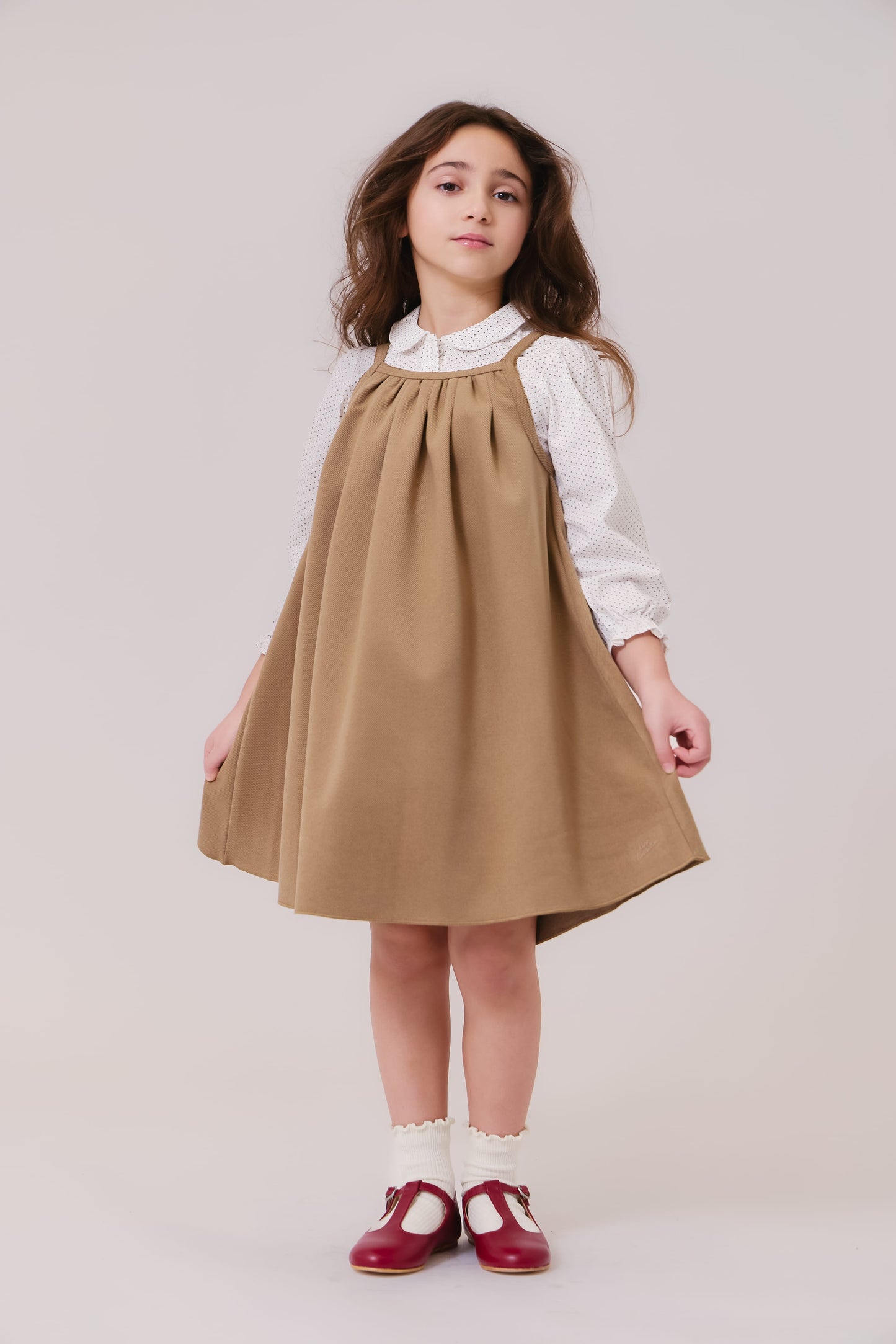 Sienna Pinafore Jumper - Chestnut
