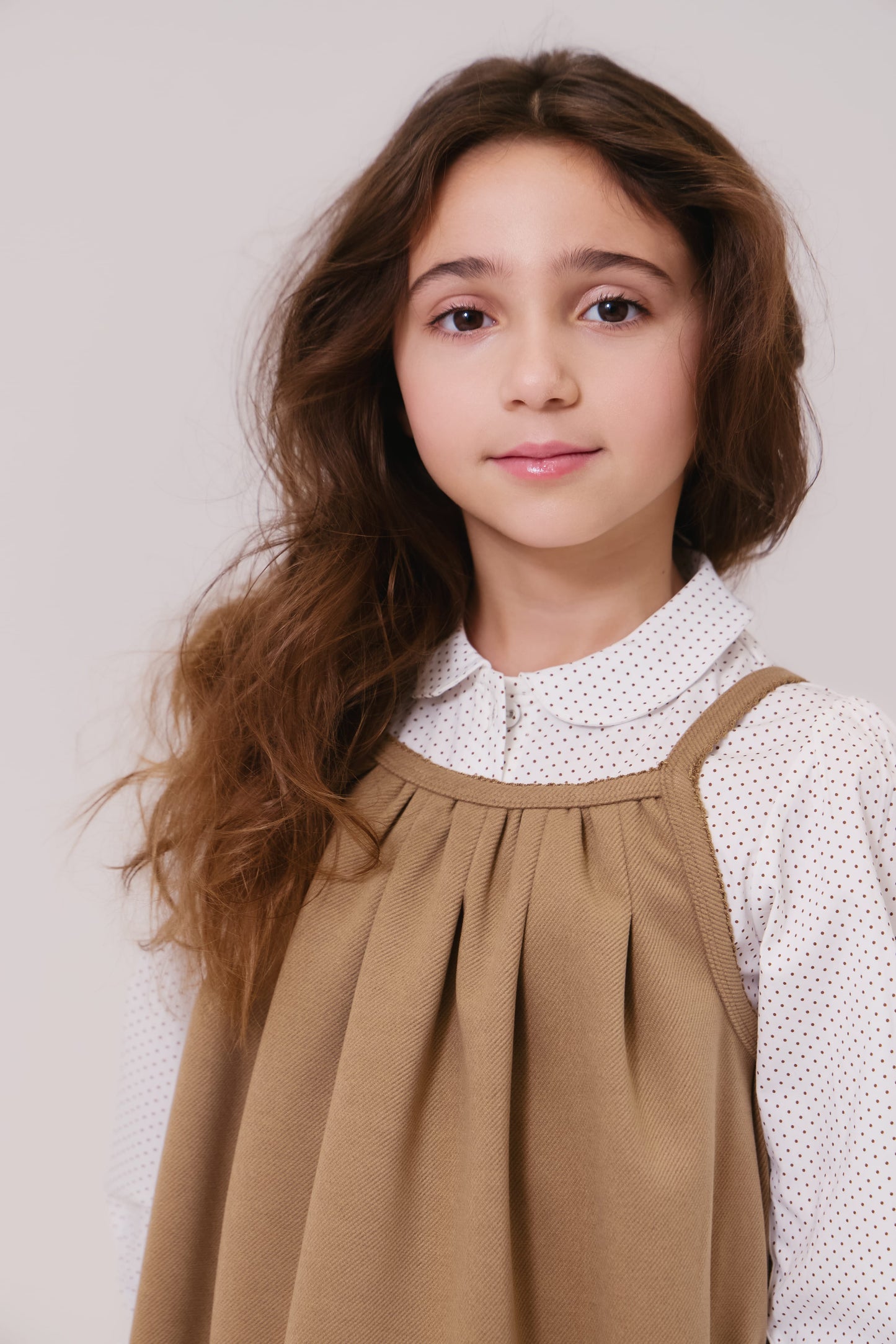 Sienna Dotted Blouse - Chestnut
