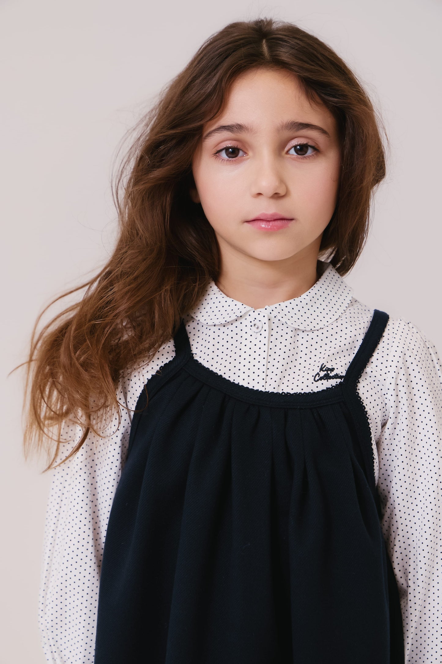 Sienna Dotted Blouse - Navy
