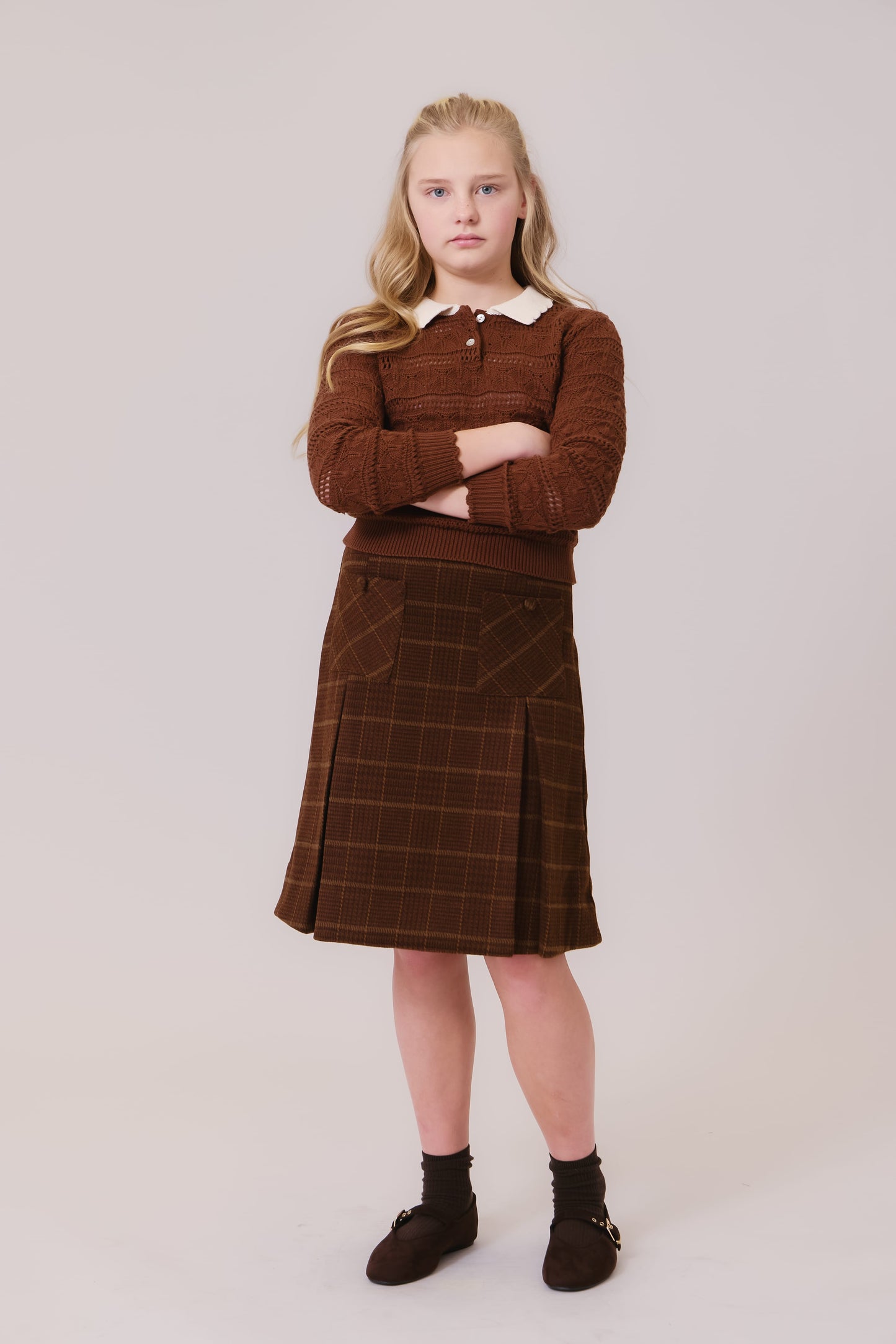 Leslie Wool Skirt - Caramel